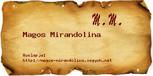 Magos Mirandolina névjegykártya